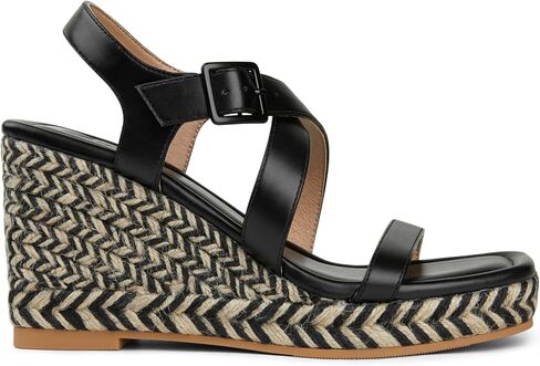 صنادل إسفين من Arromic للنساء، صنادل Espadrille ذات نعل سميك، أحذية بكعب عريض مفتوح من الأمام، كاجوال مريح للصيف والشاطئ للنساء المتأنقة in Saudi Arabia