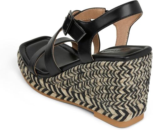 صنادل إسفين من Arromic للنساء، صنادل Espadrille ذات نعل سميك، أحذية بكعب عريض مفتوح من الأمام، كاجوال مريح للصيف والشاطئ للنساء المتأنقة in Saudi Arabia