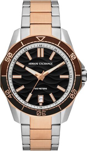 ساعة رياضية مستوحاة من الغوص من A｜X ARMANI EXCHANGE للرجال مع سوار من الفولاذ المقاوم للصدأ أو السيليكون in Saudi Arabia