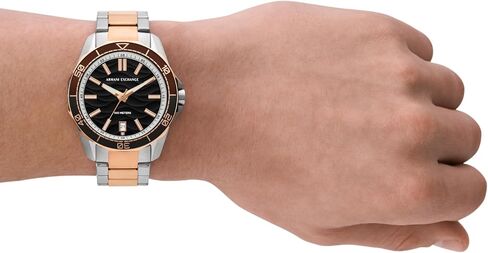 ساعة رياضية مستوحاة من الغوص من A｜X ARMANI EXCHANGE للرجال مع سوار من الفولاذ المقاوم للصدأ أو السيليكون in Saudi Arabia