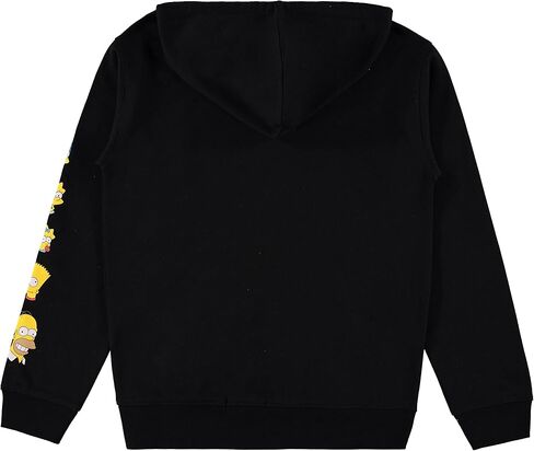 سويت شيرت بقلنسوة للسيدات من The Simpsons - سويت شيرت بقلنسوة ليزا وبارت وهومر سيمبسون مع طباعة الأكمام in Kuwait