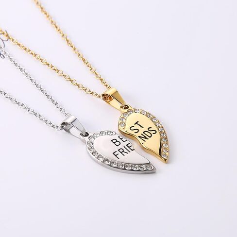 STWTR Men's and Women's Couple Necklace Pendant Love CZ Puzzle Matching Stainless Steel Pendant in Saudi Arabia