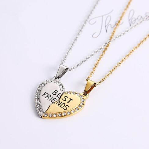 STWTR Men's and Women's Couple Necklace Pendant Love CZ Puzzle Matching Stainless Steel Pendant in Saudi Arabia