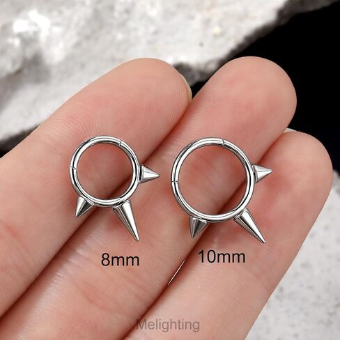 Melighting Spike Septum Ring 16G Septum Jewelry Hoop Stainless Steel 316L Cartilage Earring Hinged Spike Daith Piercing Jewelry for Women in Saudi Arabia