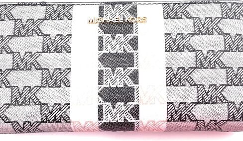 Michael Kors Jet Set Travel Large Continental Jacquard Wallet MK Black Multi in Saudi Arabia
