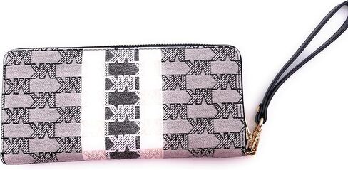 Michael Kors Jet Set Travel Large Continental Jacquard Wallet MK Black Multi in Saudi Arabia
