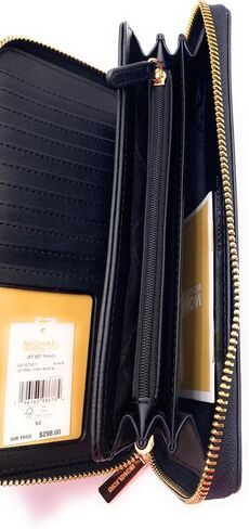 Michael Kors Jet Set Travel Large Continental Jacquard Wallet MK Black Multi in Saudi Arabia