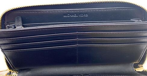 Michael Kors Jet Set Travel Large Continental Jacquard Wallet MK Black Multi in Saudi Arabia