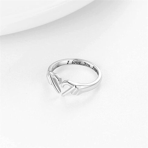 Fuqimanman2020 Gesture Heart Ring New Two Hand Creative Fashion Ring Adjustable Sweet Cool Style Ring in Saudi Arabia