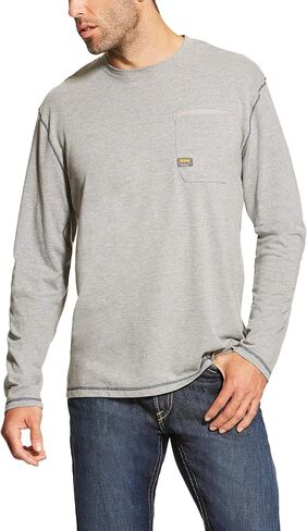 Ariat Men's Rebar Long Sleeve CrewHenley Shirt in Saudi Arabia