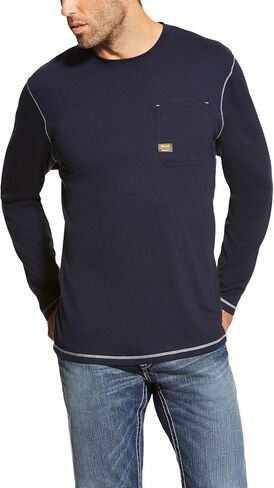 Ariat Men's Rebar Long Sleeve CrewHenley Shirt in Saudi Arabia