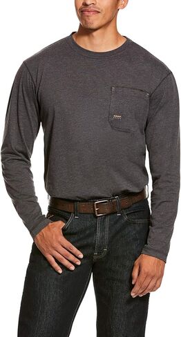 Ariat Men's Rebar Long Sleeve CrewHenley Shirt in Saudi Arabia