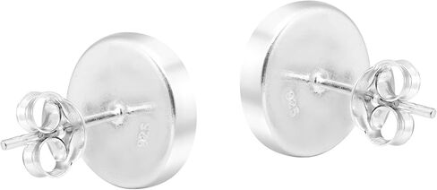 AeraVida Tiny Balance of Life Yin Yang Symbol 10 mm .925 Sterling Silver Stud Earrings | Adorable Sterling Silver Stud Earring for Women | Jewelry Gift All Occasions in Saudi Arabia