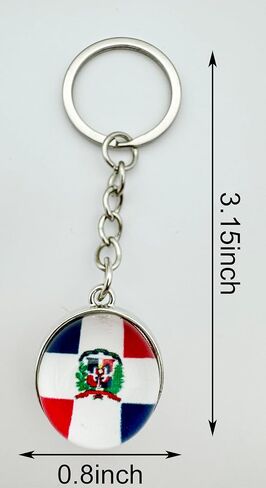 LLBFHH 3 Pcs Dominican Flag Key Chain,Cool Keychain for Car Keys, Stainless Steel Keyrings & Keychains,Used for Home Decoration, Jewelry Hanging Decorations. in Saudi Arabia