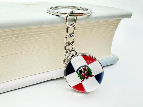 LLBFHH 3 Pcs Dominican Flag Key Chain,Cool Keychain for Car Keys, Stainless Steel Keyrings & Keychains,Used for Home Decoration, Jewelry Hanging Decorations. in Saudi Arabia
