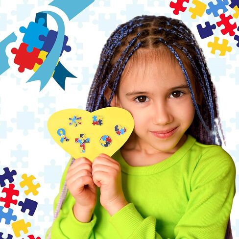 48 قطعة دبوس للتوحد، دبوس للتوعية بالتوحد، دبوس متعدد الألوان لغز التوحد، دبابيس للتوعية بالتوحد، إكسسوارات للملابس والسترات والقمصان in Kuwait