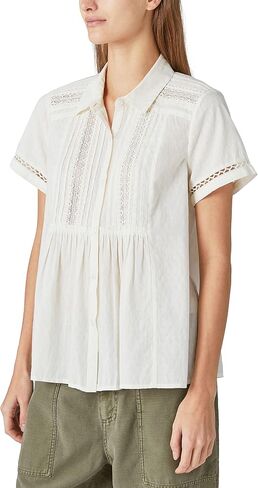 Lucky Brand womens Lace Button Down Shirt Lace Button Down Shirt in Saudi Arabia