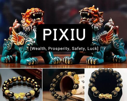 Good Luck PiXiu Feng Shui Bracelet For Men Women, Fend Shui Black Obsidian Wealth Bracelet, Adjustable Suitable for All Occasions Anniversary Birthday Valentines Christmas Gifts in Saudi Arabia