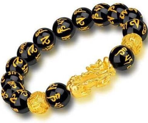 Good Luck PiXiu Feng Shui Bracelet For Men Women, Fend Shui Black Obsidian Wealth Bracelet, Adjustable Suitable for All Occasions Anniversary Birthday Valentines Christmas Gifts in Saudi Arabia