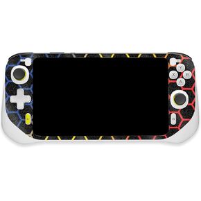 MightySkins Glossy Glitter Skin Compatible with Logitech G Cloud Gaming Handheld - Primary Honeycomb | Protective, Durable High-Gloss Glitter Finish | Easy to Apply | Made in The USA
