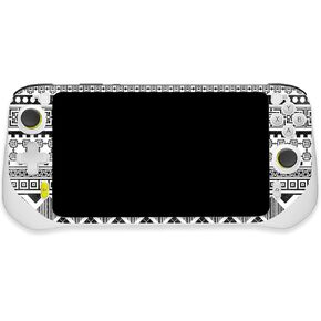 MightySkins Glossy Glitter Skin Compatible with Logitech G Cloud Gaming Handheld - Black Aztec | Protective, Durable High-Gloss Glitter Finish | Easy to Apply | Made in The USA
