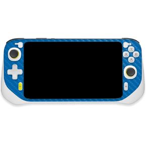 MightySkins Carbon Fiber Skin Compatible with Logitech G Cloud Gaming Handheld - Solid Blue | Protective, Durable Textured Carbon Fiber Finish | Easy to Apply | Made in The USA