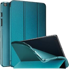 ProCase Slim Case for Galaxy Tab A 8.0 2019 T290 T295, Soft Trifold Stand Folio Case with Flexible TPU Translucent Frosted Back Cover for 8.0 Inch Galaxy Tab A 2019 SM-T290 SM-T295 -Teal