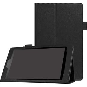 حافظة Asng Fire HD 8 2018/Fire HD 8 2017/Fire HD 8 2016 - حافظة بحامل من جلد البولي يوريثان الفاخر مع تنبيه/غفو تلقائي لـ Fire HD 8 (الجيل الثامن / السابع / السادس) (أسود) in Kuwait