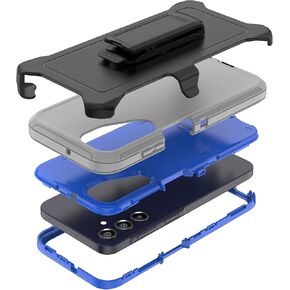 Compatible with Samsung Galaxy A25 Case, with Belt Clip Holster Heavy Duty Rugged Shockproof Full Body Protection Kickstand Cover for Samsung Galaxy A25 Phone (Black)