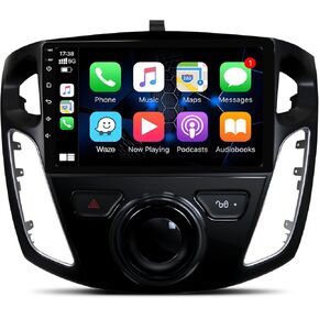 Car Radio Stereo for Ford Focus 2012-2018: Upgrade 5G-WiFi 9" 1280 * 800 IPS Touch Screen Head Unit - Wireless Carplay Android Auto Bluetooth 5.0 GPS RDS EQ HiFi FM Mirror Link SWC Backup Camera Mic