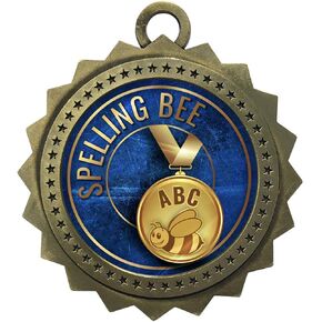 ميداليات Express، مجموعة متنوعة من 10 أنماط من ميداليات جائزة Spelling Bee مع هدية جائزة جائزة الكأس وشرائط الرقبة