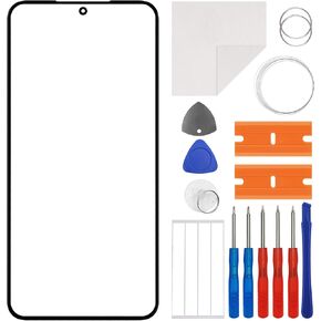 Front Glass Lens Digitizer Replacement incl Connector Compatible with Samsung Galaxy S22 5G SM-S901B 6.1 inch with Tools