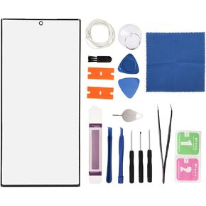 Screen Replacement for Galaxy S23 Ultra, Phone Screen Assembly Front Outer Lens Glass Screen Replacement Kit with Repair Tools for Galaxy S23 Ultra