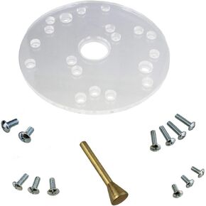 Router Base Plate - Fits Bosch 1615, 1617, 1618 & Dewalt 616, 618, 621, 625 - Acrylic 6-1/2" Inch (Pack of 1)