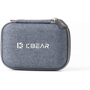 in Ear Monitor Headphone Carrying Case, KBEAR Wired Earbuds Case Travel Portable Storage Bags Protector with Zipper for KZ ZS10 PRO/KZ ZS10 Pro X/ZSN PRO X/ZST/CCZ Melody (Grey)