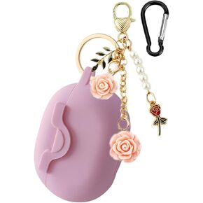 Cute Case for Beats Studio Buds/Studio Buds + Silicone Case Cover 2021/2023, [Secure Lock] Cool Kawaii Women Girls Teen with Keychain for New Beats Studio Earbuds + Case (Lock Red)