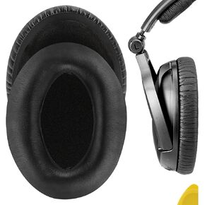 Geekria QuickFit Replacement Ear Pads for Sennheiser HD380 PRO, PC350, PXC350, PXE350, HME95, PC350 SE, HMEC250, HD380 Headphones Ear Cushions, Headset Earpads, Ear Cups Cover Repair Parts (Black)