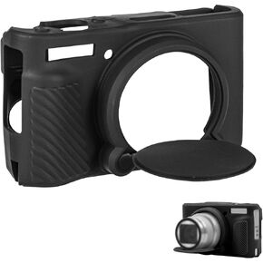 Silicone Case for Canon Powershot SX740 / SX730 HS, Black Soft Camera Protective Case Washable Lightweight Camera Cover Accessories, Easy to Install