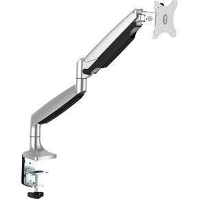 StarTech.com Desk Mount Monitor Arm - Heavy Duty Ergonomic VESA Monitor Arm - Single Display up to 9kg - Full Motion, Height Adjustable, Articulating - Aluminum - C-Clamp/Grommet- Black (ARMPIVOTHDB)