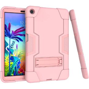 Case for LG G Pad 5 10.1" Case 2019,Heavy-Duty Drop-Proof and Shock-Resistant Rugged Hybrid case with Built-in Stand, for LG G Pad 5 10.1 inch FHD Tablet 2019 (Black+Black) in Saudi Arabia