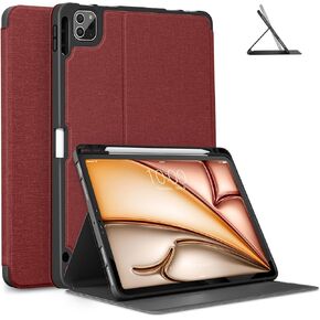 DTTO Case for iPad Air 11 Inch M2 2024, iPad Air 5th/4th Generation 10.9 Inch, Soft TPU Back Cover Fits iPad Pro 11" 2022-2018 with Auto Wake/Sleep + Apple Pencil Charging, Black