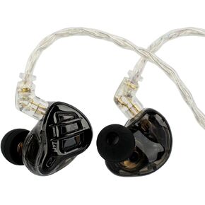 Linsoul KZ ZAR 7BA+1DD in-Ear Monitor, HiFi Wired Earbuds, Gaming Earbuds, Hybrid IEM Earphones with Recessed 2 Pin Detachable Cable for Musicians, Studio Engineers and Audiophiles(with Mic)