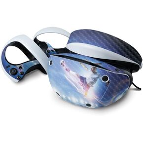 MightySkins Carbon Fiber Skin Compatible with Sony Playstation VR2 - Super Kick | Protective, Durable Textured Carbon Fiber Finish | Easy to Apply & Change Styles | Made in The USA