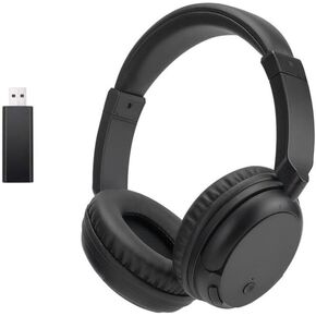 Wireless Bluetooth TV Headset, Deep Bass Bluetooth Headphones Over Ear for Adults and Seniors, HiFi Stereo Lightweight Headphones for Home Office TV, PC, Cellphone (Black)
