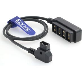 Eonvic Male D-tap B to 4-Port Female D-Tap P-Tap Hub Adapter Splitter for ARRI RED Cameras TILTA Steadicam IDX Battery (Straight Cable)