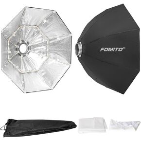 FOMITO Quick Release Octagonal Umbrella Softbox 31.5inch/80cm Reflector with Bowens Mount Honeycomb Grid for Photo Studio Flash Strobe Monolight