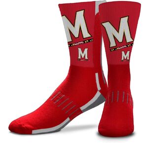 FBF NCAA Adult State and University Crew Socks - Polyester blend - Unisex - High-performance socks provide superior comfort (Marquette Golden Eagles - Blue, Adult Large)