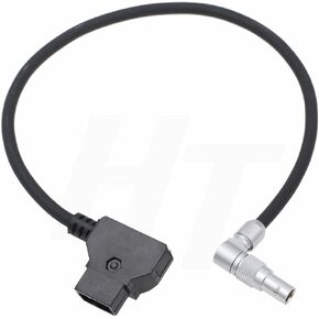 Rotated Right Angle 0B 2 Pin to Locking DC Barrel Power Cable for Z CAM E2-F6 S6 F8 Camera to Atomos Shogun Flame, Shogun Inferno, Ninja V Monitor