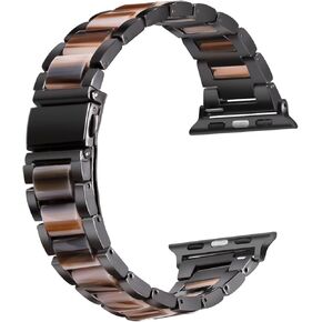 Resin Metal Band Compatible with Apple Watch Wristbands