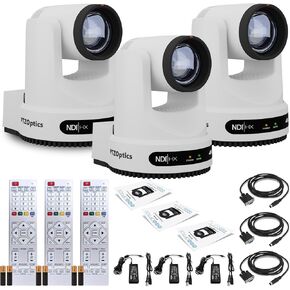 3 x PTZOptics Move 4K SDI/HDMI/USB/IP PTZ Camera with 20x Optical Zoom (White) (PT20X-4K-WH-G3)